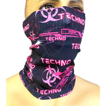 Load image into Gallery viewer, PINK TECHNO | Dust Mask, Rave Mask, Festival Mask, Gaiter