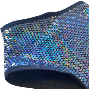 DISCO QUEEN | Black Holo | High Waisted Bottoms, Festival Bottoms, Rave Bottoms, Sparkle Rave Outfit