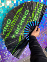 Load image into Gallery viewer, GREEN TECHNO | Hand Fan, Rave Accessories, Festival Fan