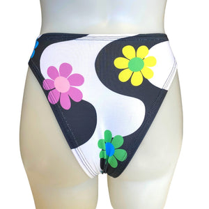 DAISY | High Waisted High Cut Bottoms, Festival Bottoms, Rave Bottoms, Black Rave Outfit