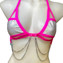Load image into Gallery viewer, COSMIC | Chain Cage Top, Festival Top, Rave Top with Chains