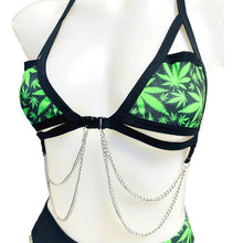Load image into Gallery viewer, PUFF PUFF | Chain Cage Top, Festival Top, Rave Top with Chains 420