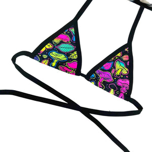 ELECTRIC MUSHROOM | Bikini Top, Women's Festival Top, Rave Top