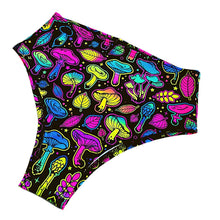 Load image into Gallery viewer, ELECTRIC MUSHROOM | High Waisted Bottoms, Festival Bottoms, Rave Bottoms, Black Rave Outfit