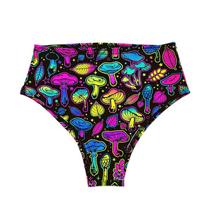 ELECTRIC MUSHROOM | High Waisted Bottoms, Festival Bottoms, Rave Bottoms, Black Rave Outfit