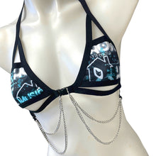 Load image into Gallery viewer, HOUSE MUSIC | Chain Cage Top, Festival Top, Rave Top with Chains