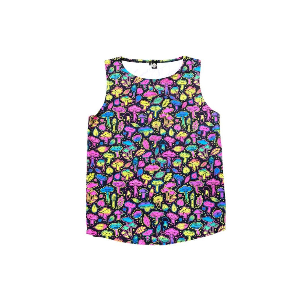 ELECTRIC MUSHROOM | Slim Fit Men's Rave Tank Top, Festival Shirt