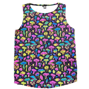 ELECTRIC MUSHROOM | Slim Fit Men's Rave Tank Top, Festival Shirt