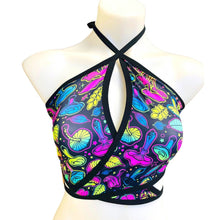 Load image into Gallery viewer, ELECTRIC MUSHROOM | Lila Top, Women&#39;s Festival Top, Rave Top