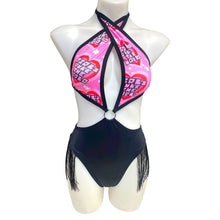 Load image into Gallery viewer, Girls Rule The World | Leah Fringe Strappy Bodysuit