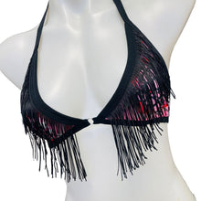 Load image into Gallery viewer, GIRLS RULE | Fringe Triangle Top, Women&#39;s Festival Top, Rave Top