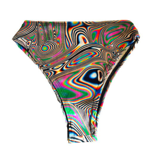 LUCID DREAMS | High Waisted High Cut Bottoms, Festival Bottoms, Rave Bottoms, Black Rave Outfit