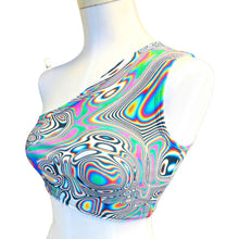 Load image into Gallery viewer, LUCID DREAMS | One Shoulder Top, Women&#39;s Festival Top, Rave Top