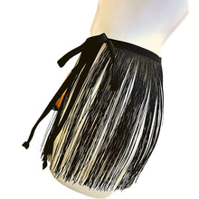 Load image into Gallery viewer, FRINGE Tie SKIRT | Black Fringe Side Tie Skirt, Rave Skirt, Festival Bottom
