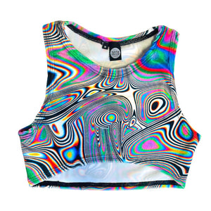 LUCID DREAMS | Underboob Sporty Crop Top, Women's Festival Top, Rave Top