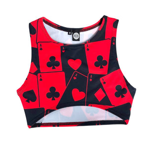 HOUSE OF CARDS | Underboob Sporty Crop Top, Women's Festival Top, Rave Top