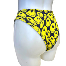 Load image into Gallery viewer, YELLOW SMILES | High Waisted High Cut Chain Bottoms wit cut out, Festival Bottoms, Rave Bottoms, Rave Outfit