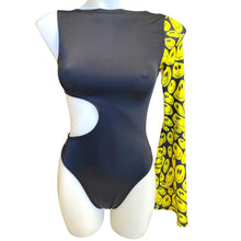 Load image into Gallery viewer, YELLOW SMILES | Aria Cut-Out One Shoulder Bell Sleeve Bodysuit