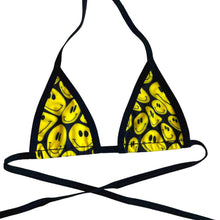 Load image into Gallery viewer, YELLOW SMILES | Bikini Top, Women&#39;s Festival Top, Rave Top