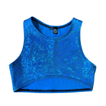 Load image into Gallery viewer, ALICE BLUE | Underboob Sporty Crop Top, Women&#39;s Festival Top, Rave Top
