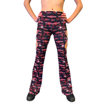 Load image into Gallery viewer, HEADBANGER | Cut Out Flare Bell Bottom Pants, Festival Bottoms, Rave Pants, Yoga Pants