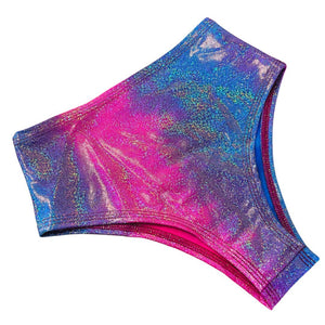 FESTIE BESTIE | Pink/Blue Holographic High Waisted Bottoms