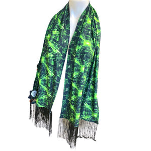 CYBER GRID | Custom Pash| Festival Scarf | Rave accessories