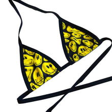Load image into Gallery viewer, YELLOW SMILES | Bikini Top, Women&#39;s Festival Top, Rave Top