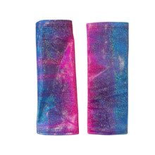 Load image into Gallery viewer, FESTIE BESTIE | Pink/Blue Holographic Gloves, Festival Accessories, Rave Gloves