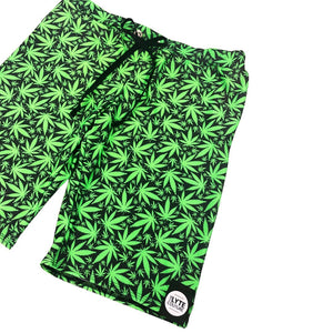 PUFF PUFF | Mens Shorts | Festival Shorts | Drawstring Shorts | 420 | Weed