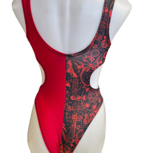 Load image into Gallery viewer, SPELLCASTER | Aria Cut-Out Bodysuit | Black and Red