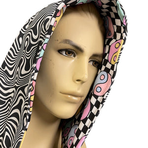 HARMONY CHECK Reversible Hood With Chain