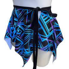 Load image into Gallery viewer, ALL NIGHTER | Asymmetrical Double layer Tie Skirt, Rave Skirt, Festival Bottom