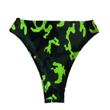 Load image into Gallery viewer, KOMBAT | High Waisted High Cut Bottoms, Festival Bottoms, Rave Bottoms, Camo Rave Outfit
