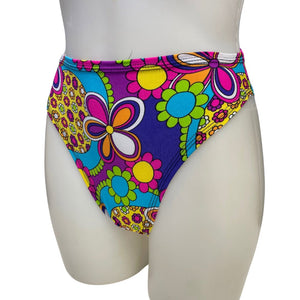 STRAWBERRY FIELDS  | High Waisted High Cut Bottoms, Festival Bottoms, Rave Bottoms, Black Rave Outfit