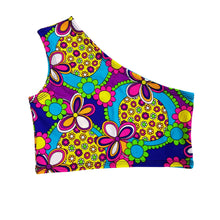 Load image into Gallery viewer, STRAWBERRY FIRLDS | One Shoulder Top, Women&#39;s Festival Top, Rave Top