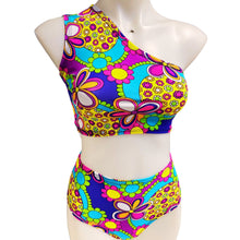 Load image into Gallery viewer, STRAWBERRY FIRLDS | One Shoulder Top, Women&#39;s Festival Top, Rave Top