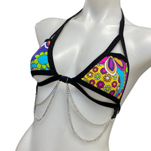 Load image into Gallery viewer, STRAWBERRY FIELDS | Chain Cage Top, Festival Top, Rave Top with Chains