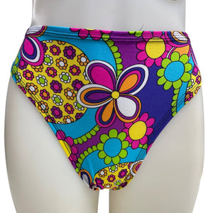 STRAWBERRY FIELDS  | High Waisted High Cut Bottoms, Festival Bottoms, Rave Bottoms, Black Rave Outfit